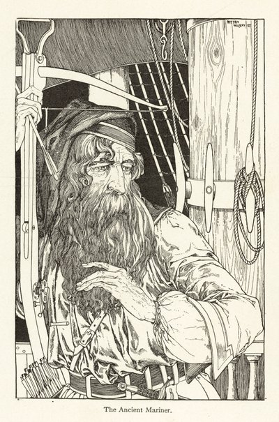 De ballade van de oude zeeman (gravure) door Patten Wilson