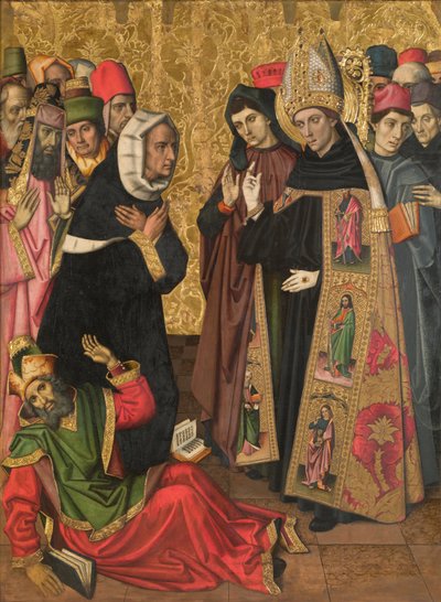 Sint Augustinus in discussie met de ketters door Pau Vergos