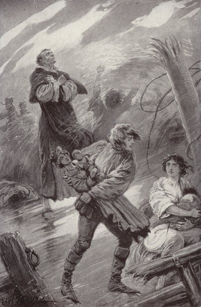 Illustratie voor The Cloister and The Hearth door Charles Reade door Paul (after) Hardy