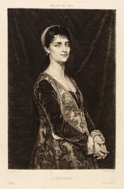 Cortigiana door Paul Adolphe Rajon
