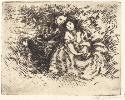 Liefdesgesprek door Paul Albert Besnard