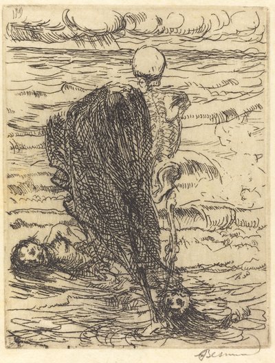 Het werpen van een net Le coup de filet, 1900 door Paul Albert Besnard