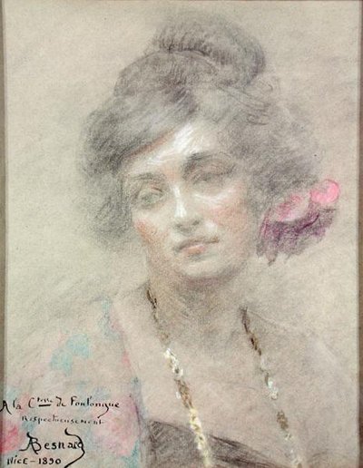 Portret van een Vrouw door Paul Albert Besnard