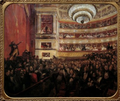 De première van Hernani door Paul Albert Besnard