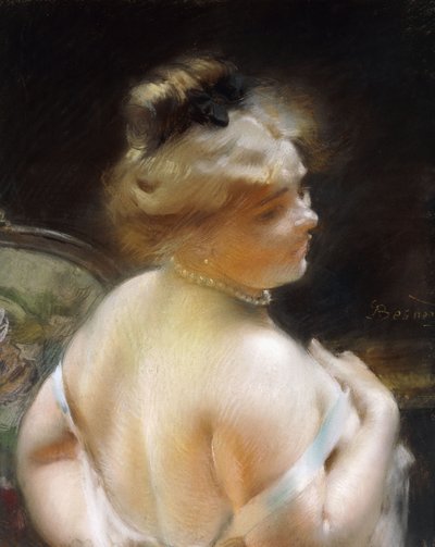 Vrouw met een Parelketting door Paul Albert Besnard