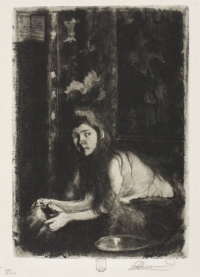 Vrouw met een vaas door Paul Albert Besnard