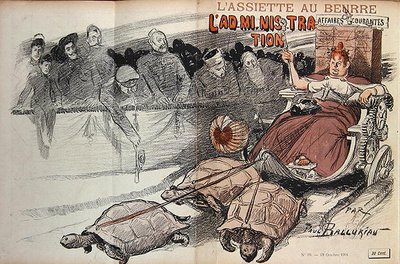 Karikatuur van de Franse administratie, uit 