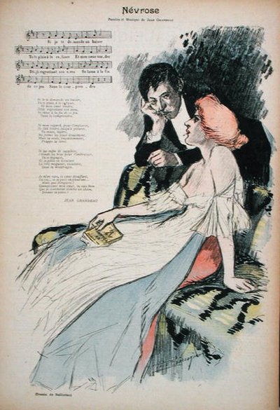 Neurose, illustratie voor een gedicht door Jean Grandeau, ca. 1896 door Paul Balluriau