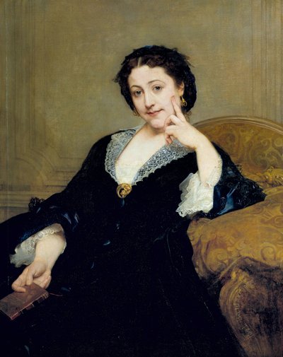 Portret van Madeleine Brohan (1833-1900) van de Comedie Francaise Schilderij door Paul Baudry (1828-1885) 1860 Parijs, musee d