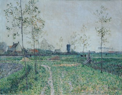 Herfstlandschap bij Knokke, België door Paul Baum