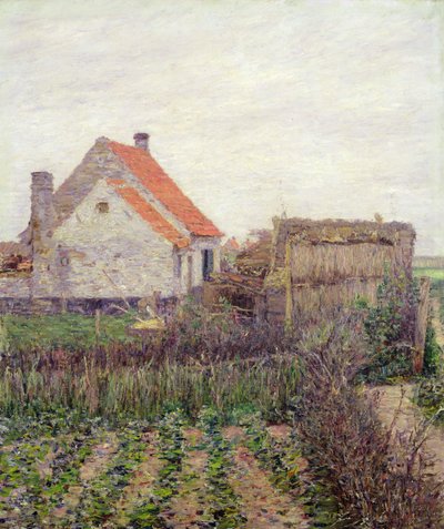 Boerderij met moestuin door Paul Baum