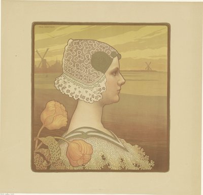 Portret van Wilhelmina, koningin der Nederlanden door Paul Berthon