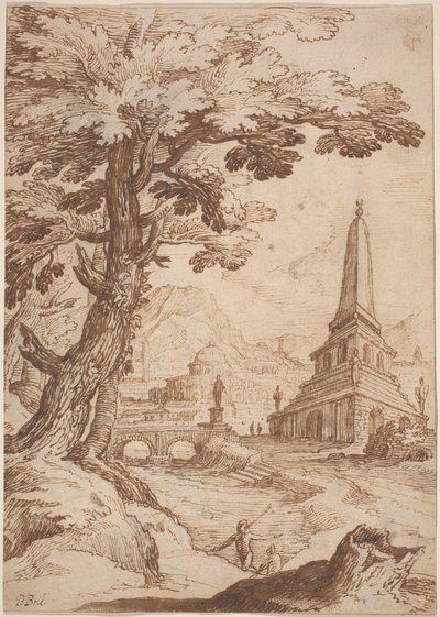 Heroïsch landschap door Paul Bril