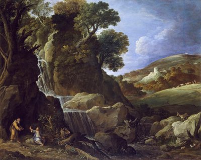 Christus Verzocht in de Wildernis, 1626 door Paul Bril