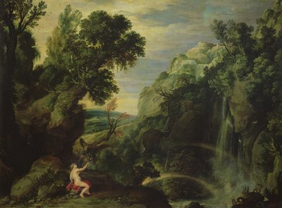 Hebe en de adelaar van Jupiter door Paul Bril