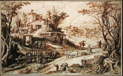 Landelijk Landschap door Paul Brill or Bril