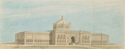 Wereldtentoonstelling Schone Kunsten Museum, Chicago, Illinois, Perspectief door Paul C. Lautrup
