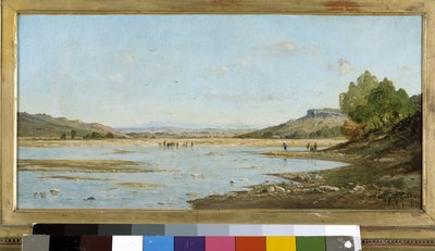 Pijnbomen aan de rand van de Durance door Paul Camille Guigou