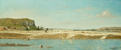 De oevers van de Durance bij Saint Paul door Paul Camille Guigou