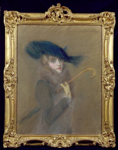 Elegante dame door Paul Cesar Helleu