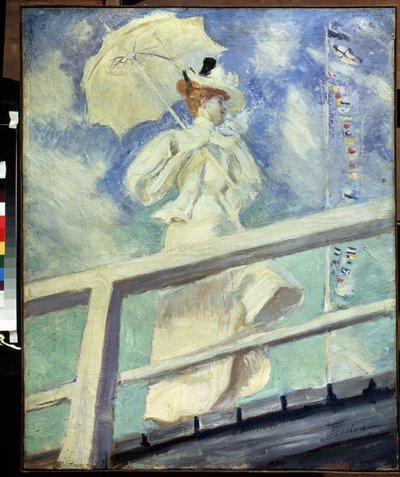 Vrouw in het wit door Paul Cesar Helleu