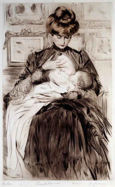 Moederschap door Paul Cesar Helleu