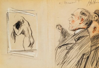 Monsieur Fiquet Bewondert een Pastel van Degas door Paul Cesar Helleu