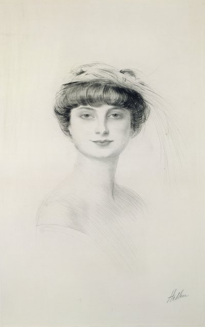 Portret van Anna de Noailles (1876-1933) door Paul Cesar Helleu