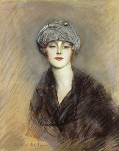 Portret van Lucette door Paul Cesar Helleu