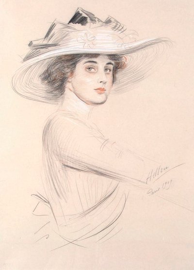 Portret van een vrouw, 1909 door Paul Cesar Helleu