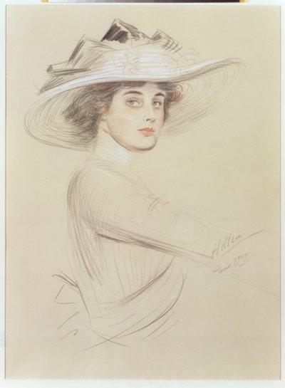 Portret van een Vrouw, 1909 door Paul Cesar Helleu