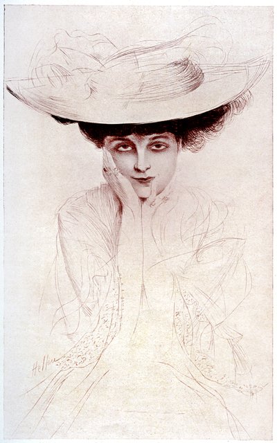 Portret van de Gravin van Noailles door Paul Cesar Helleu