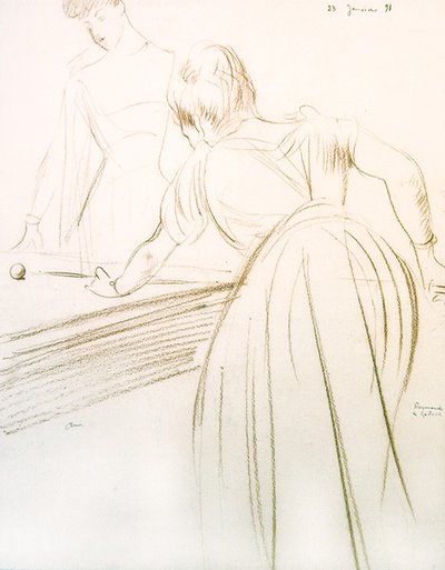 De gravin Greffuhle en Raymonde de Galard door Paul Cesar Helleu