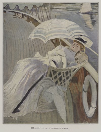 Onder de Witte Paraplu door Paul Cesar after Helleu