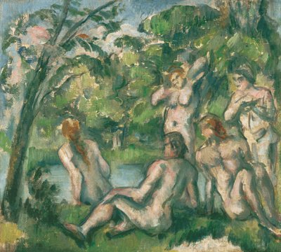 Badhuisgangers door Paul Cézanne