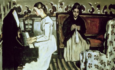 Meisje aan de Piano (Ouverture tot Tannhauser) door Paul Cézanne