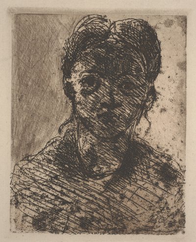Hoofd van een Jong Meisje door Paul Cézanne