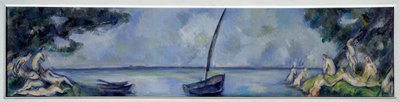 La barque et les baigneuses door Paul Cézanne