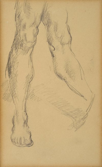 Studie van benen. Tekening door Paul Cezanne (1839-1906). Potlood op papier. Afm: 19,4x11,8cm. Musée Granet, Aix En Provence. door Paul Cézanne