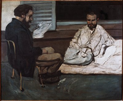 Paul Alexis leest een manuscript voor aan Emile Zola door Paul Cézanne