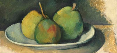 Peren op een wit bord door Paul Cézanne