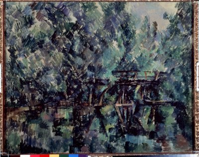 Brug over de vijver door Paul Cézanne