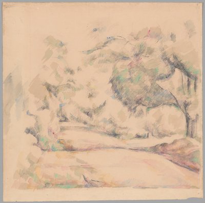 Weg in de Provence door Paul Cézanne