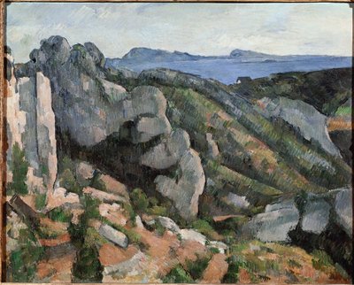 Rotsen bij de Estaque door Paul Cézanne