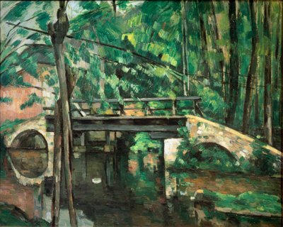De brug bij Maincy of De brug bij Mennecy, ca 1879 door Paul Cézanne