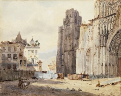 Kathedraal van Keulen door Paul Constantin Dominique Tetar van Elven