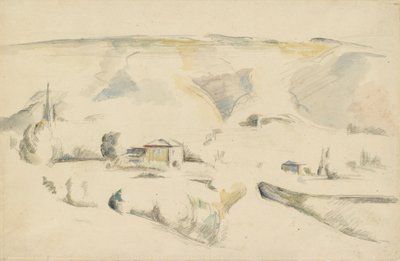 Uitzicht over een Vallei door Paul Cézanne