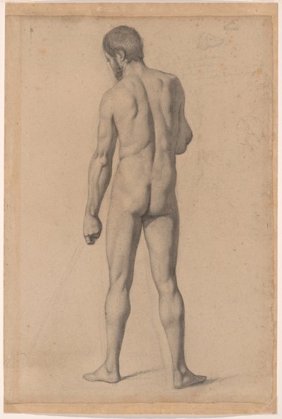 Academisch naakt, op de rug gezien door Paul Cézanne