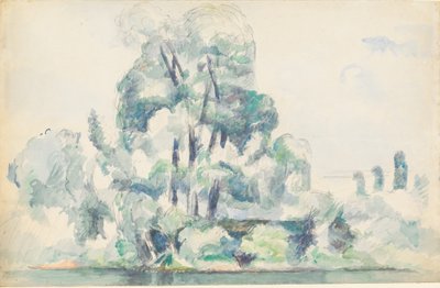 Oevers van de Seine bij Médan, 1880-1885 door Paul Cézanne