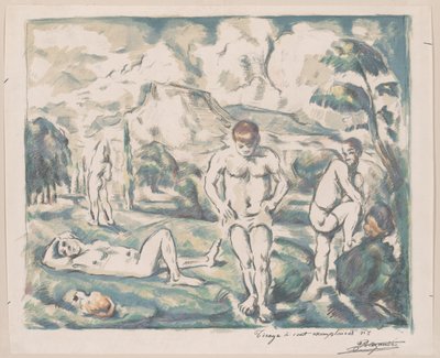 Baden door Paul Cézanne
